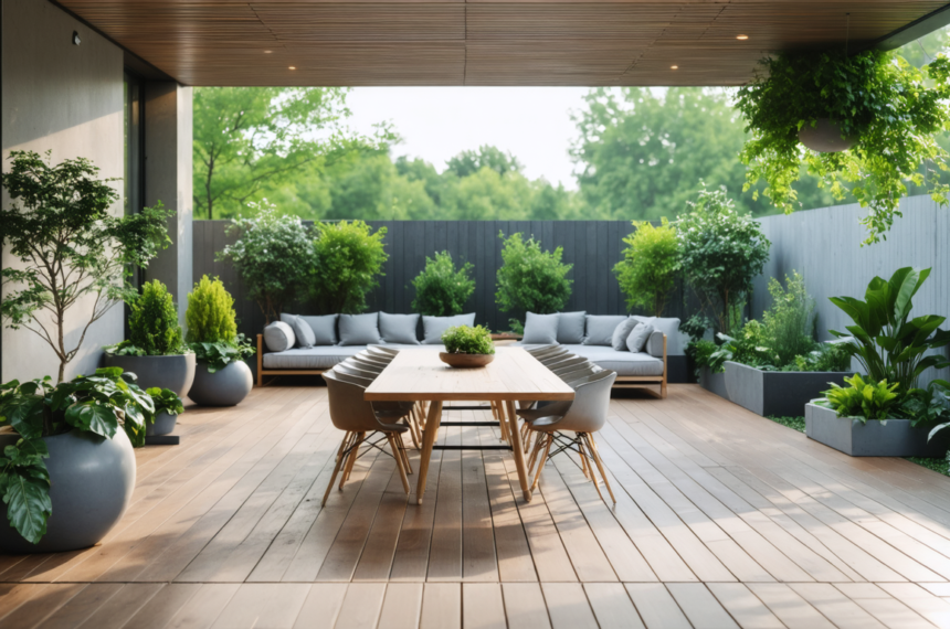 d&eacute;couvrez des id&eacute;es innovantes et pratiques pour am&eacute;nager une terrasse moderne, alliant design, confort et fonctionnalit&eacute; pour profiter pleinement de votre espace ext&eacute;rieur.