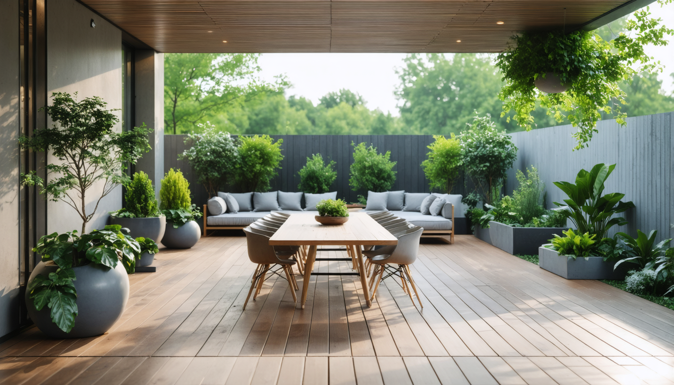 d&eacute;couvrez des id&eacute;es innovantes et pratiques pour am&eacute;nager une terrasse moderne, alliant design, confort et fonctionnalit&eacute; pour profiter pleinement de votre espace ext&eacute;rieur.